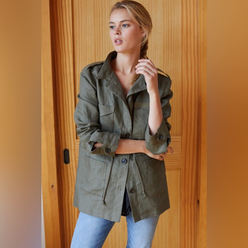 LITTLE ARMY JACKET - LINEN - MEDIUM